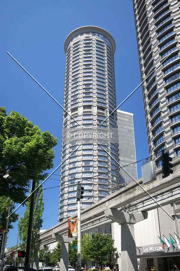As seen from Stewart Street