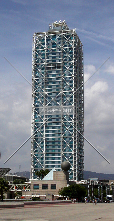 As seen from the port