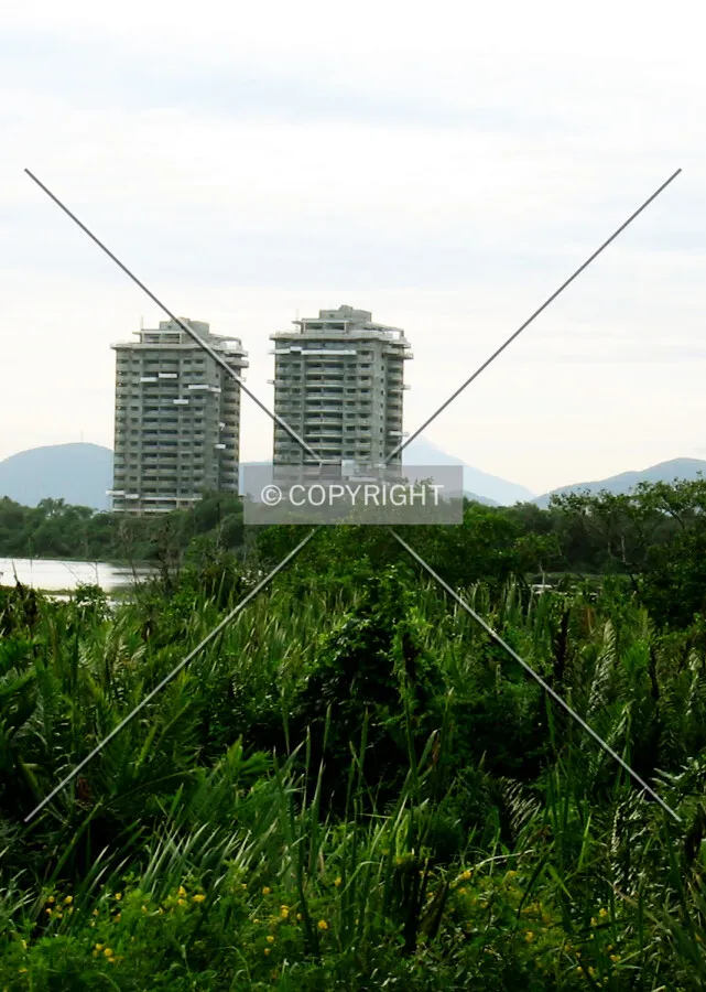 During facade construction