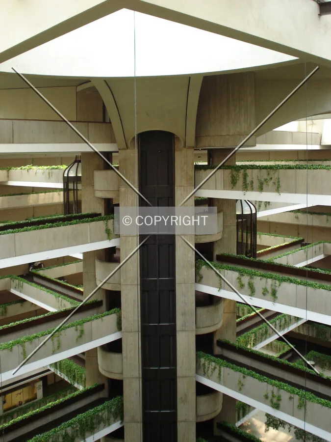 Concrete core with elevators