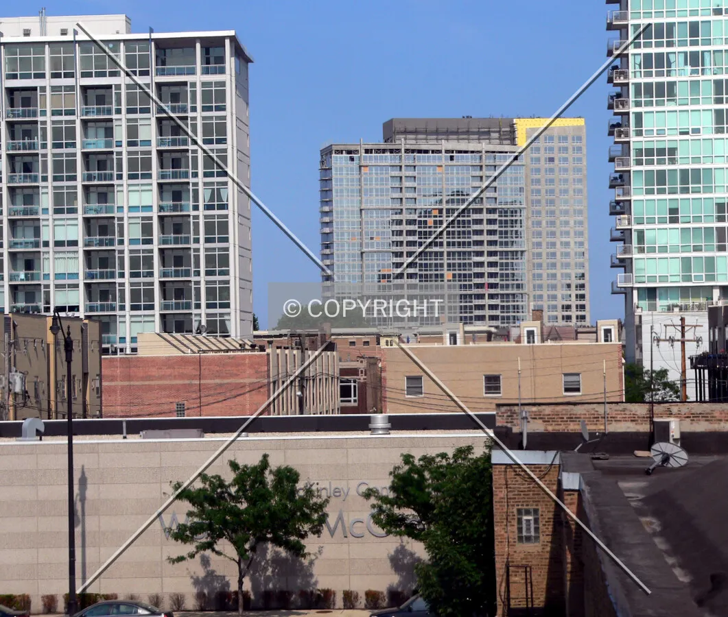View to the east from the CTA Green Line