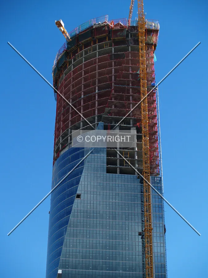 Looking up to the western side