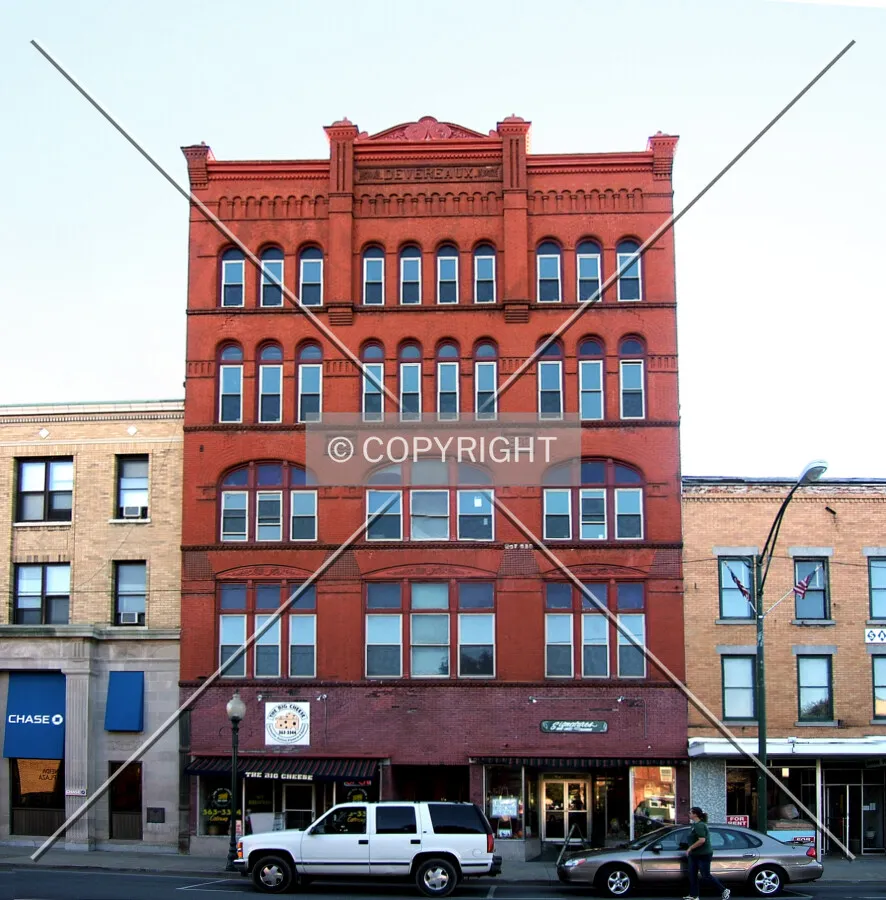 View from the northeast across Main Street