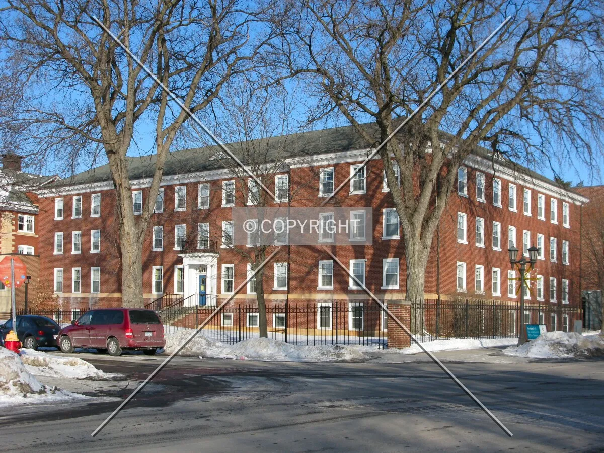 View to the northeast across Grand Avenue
