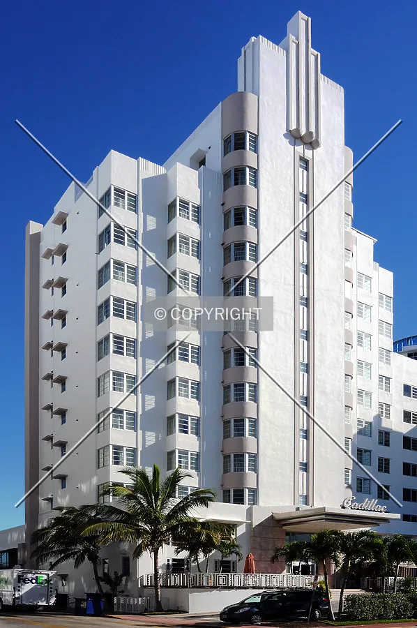 View from the northwest across Collins Avenue