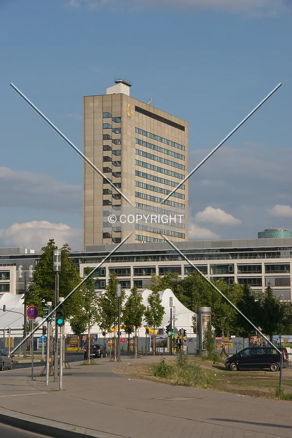 The tower including the new Commerzbank logo