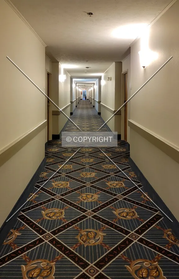 Second floor hallway; April 9, 2021