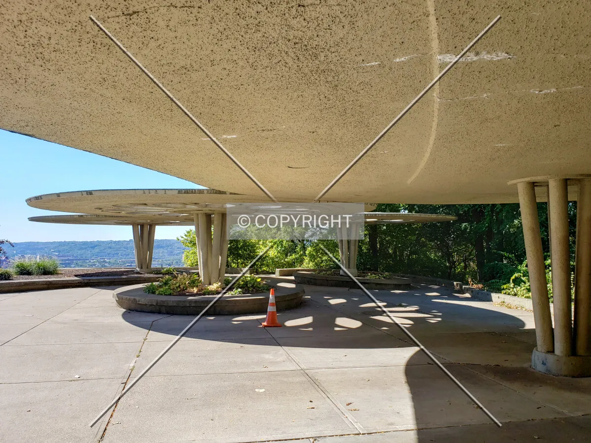 View under the pergolas; October 5, 2019