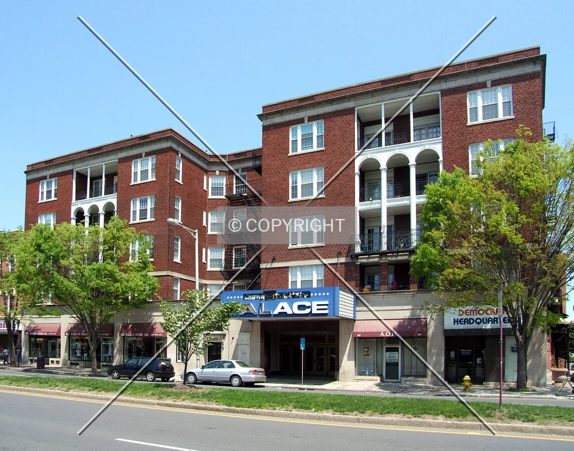 View from the southwest across Main Street