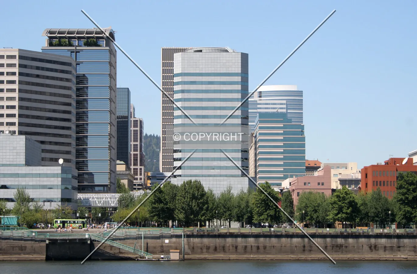 As seen from across the Willamette River