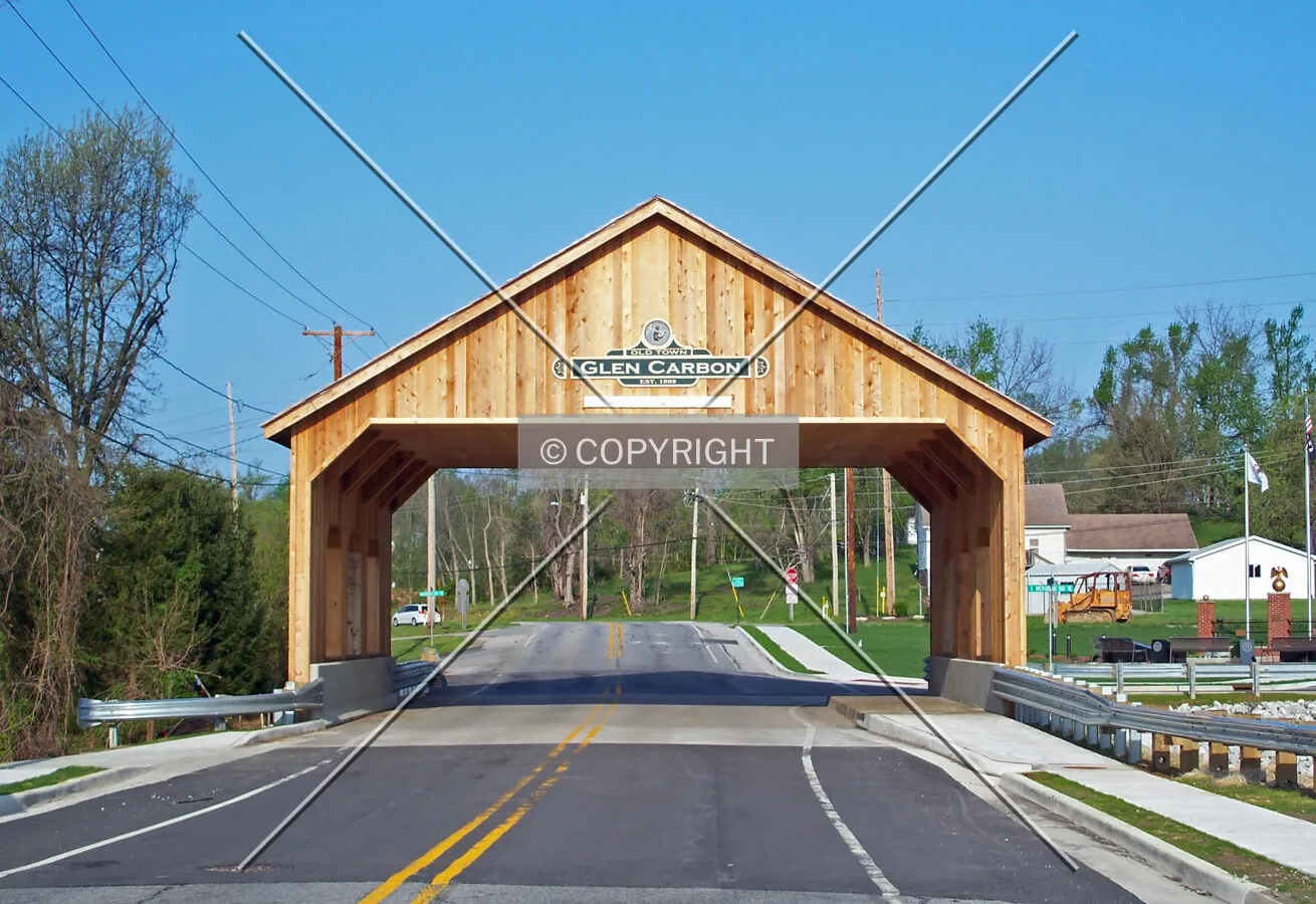 Covered bridge along Main Street