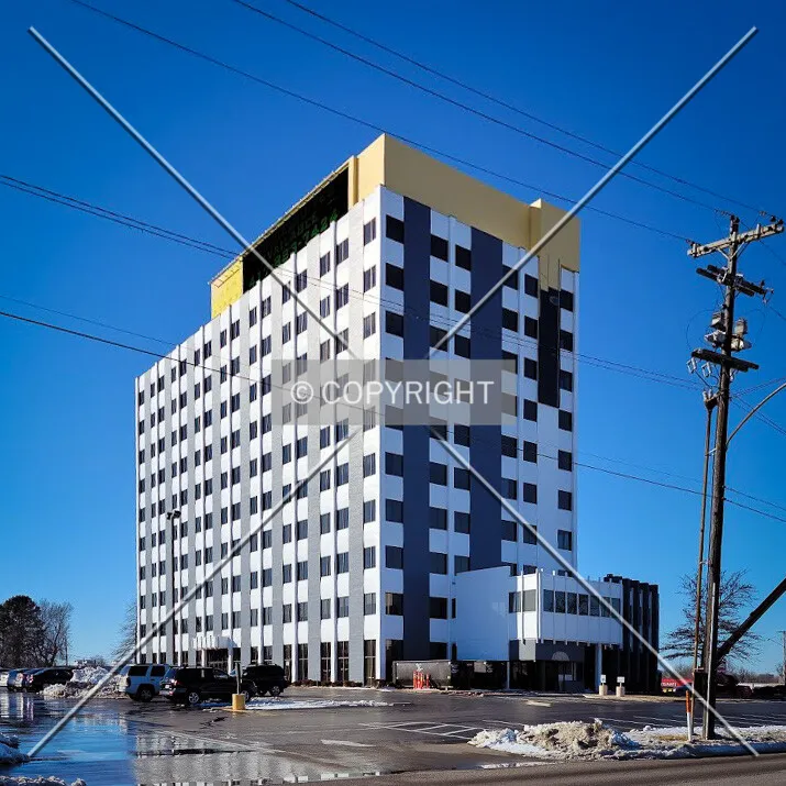 From the southeast during renovation