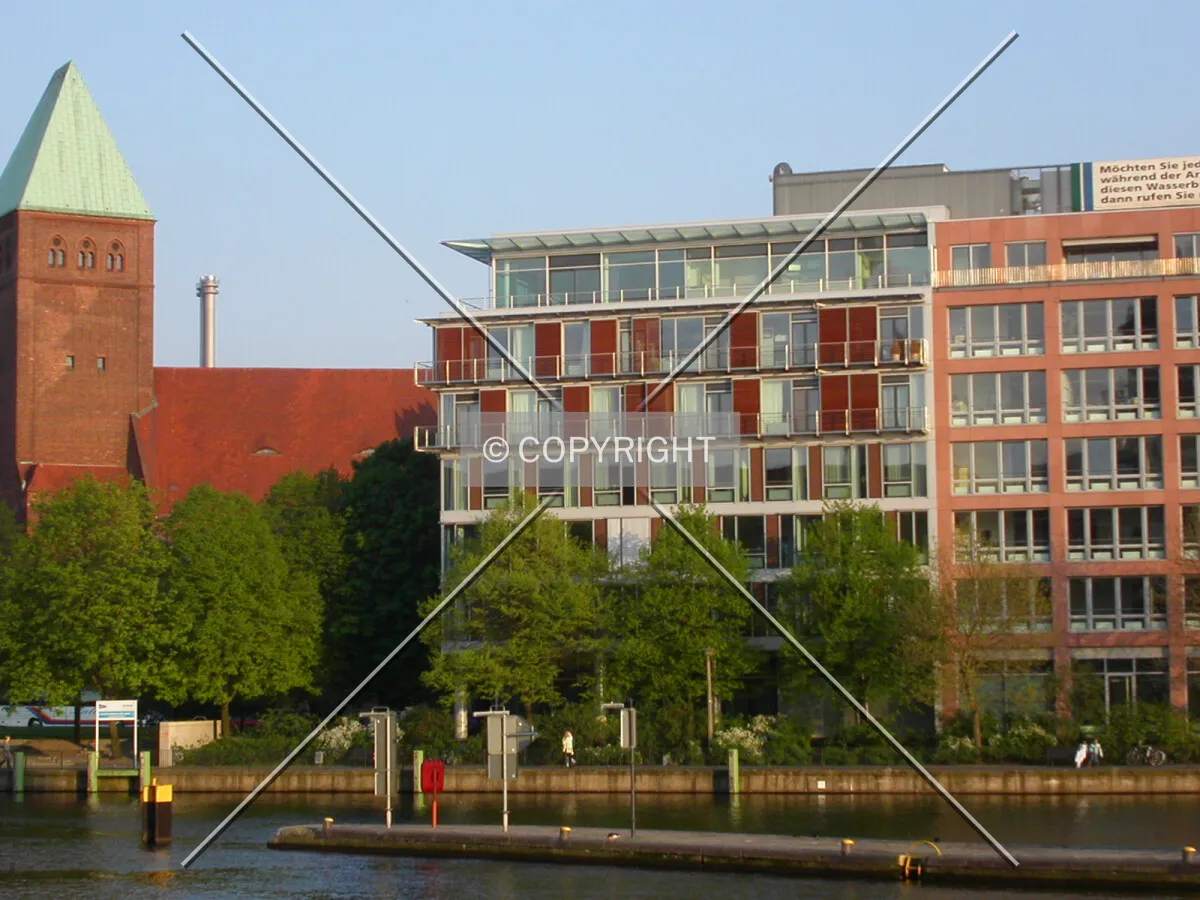 The building as seen from across the Spree River