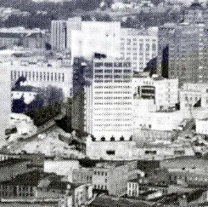 View from the southwest during construction