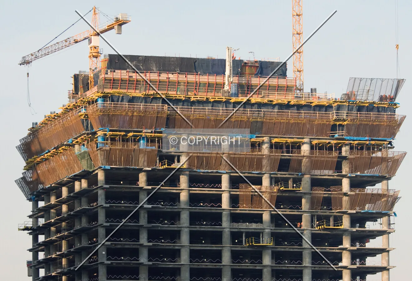 The 12 - 20th floors as seen from the south