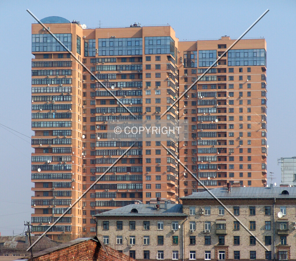 The upper floors as seen from the southwest