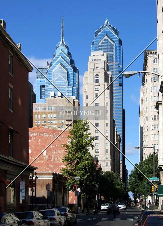 View north from Pine Street