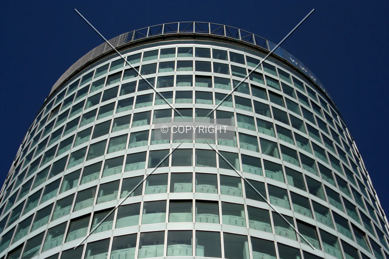Looking up at the top