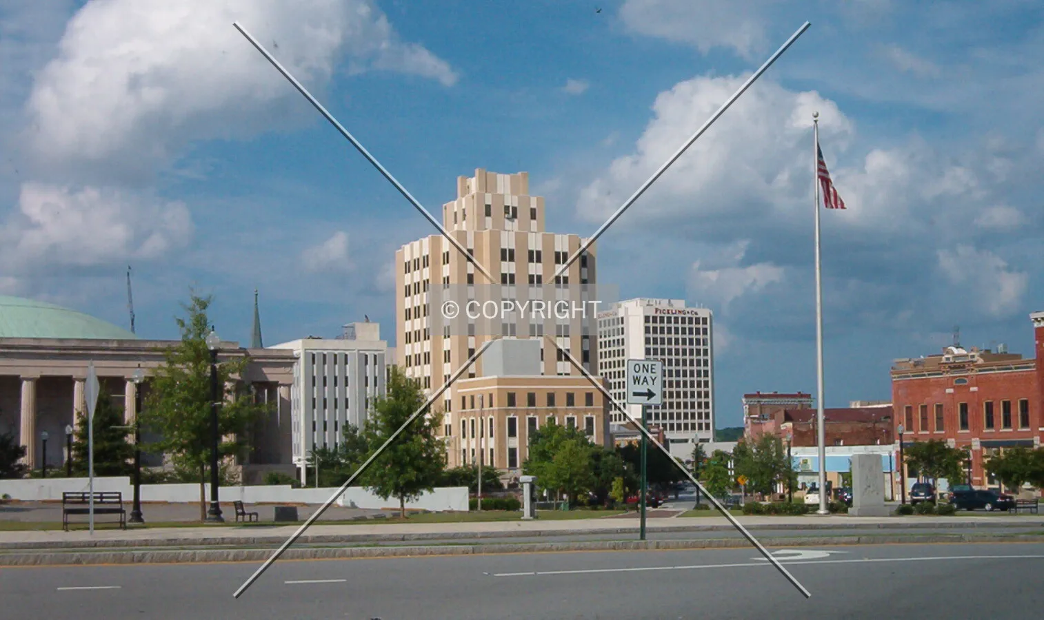 View northeast from Forsyth Street