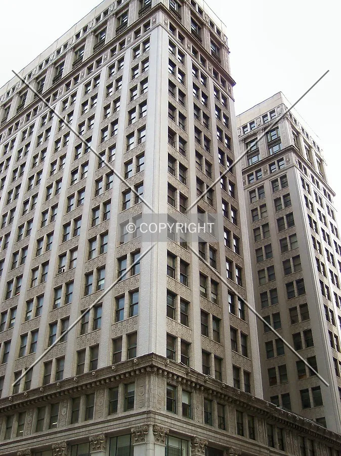 Looking up at the southwest corner of the building; October 31, 2004