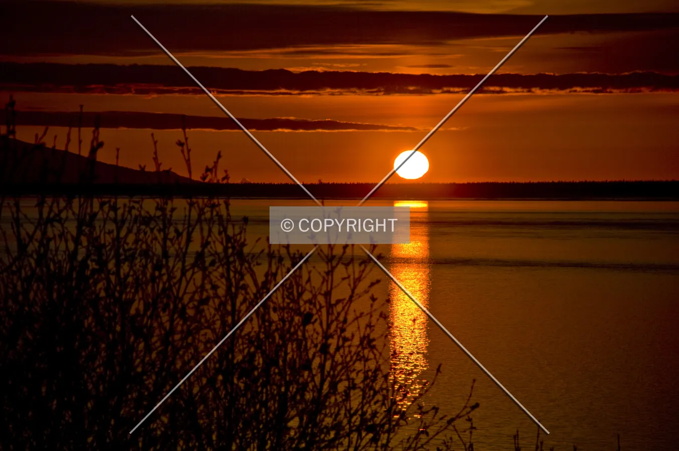 Sunset, Earthquake Park, Anchorage, Alaska, U.S.A.