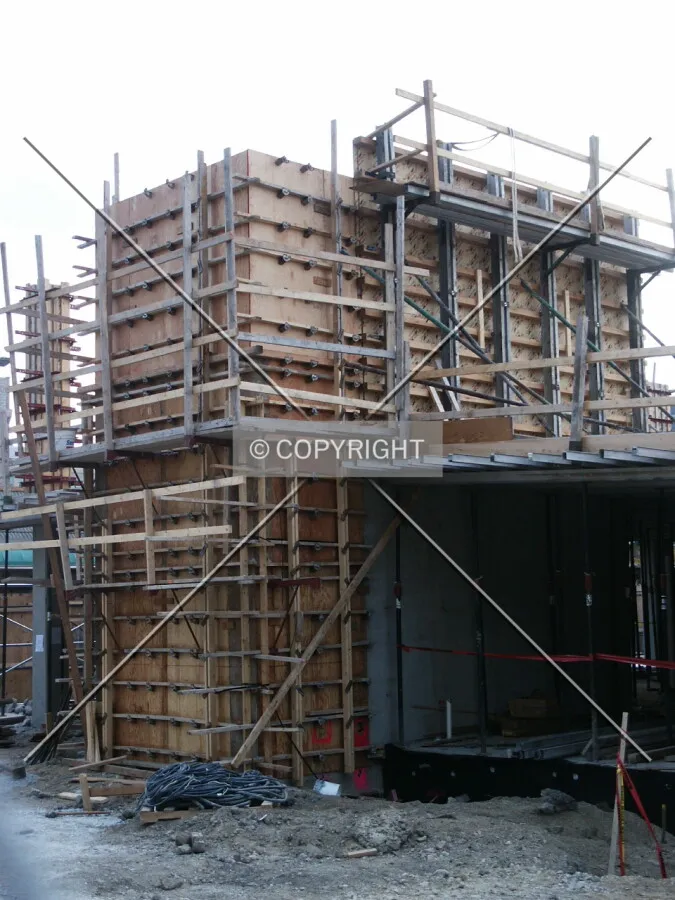 Elevator structure near the southeast corner