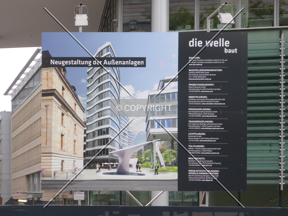Renovation sign - redesign of the landscape as a construction project