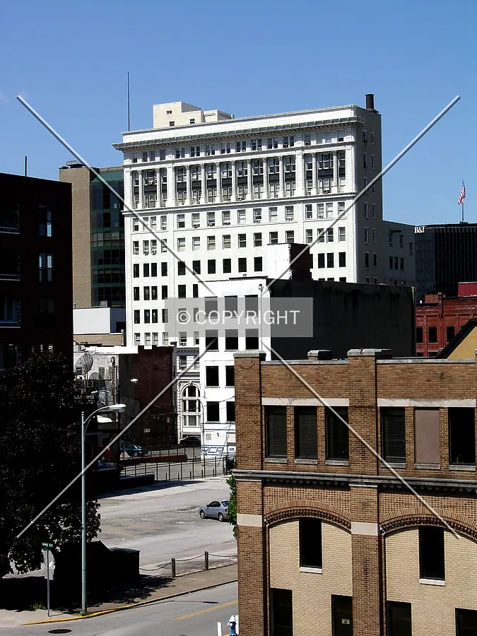 Rising from the southwest along the South Side Bridge
