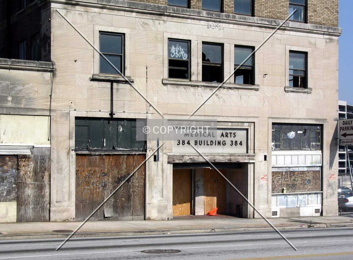 Eastern base along Peachtree Street
