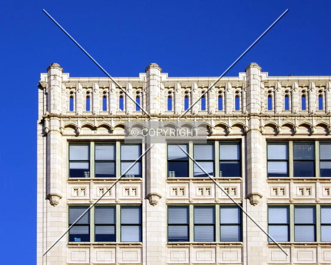 Cornice detail from the northwest on Wyoming Avenue
