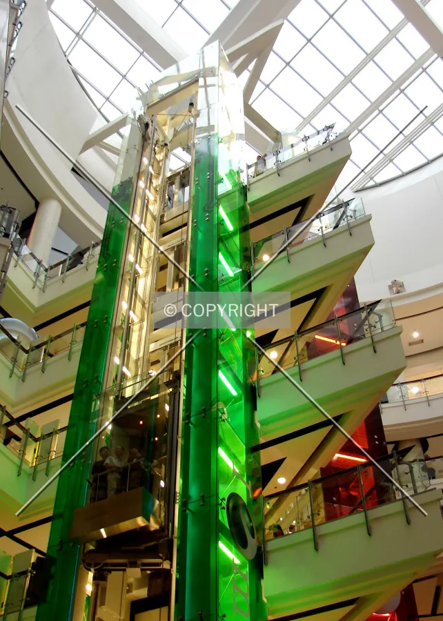 View inside the shopping centre area