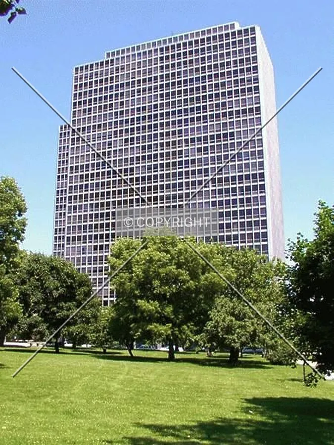 View from the south, with a corner of C.P. II visible on the left