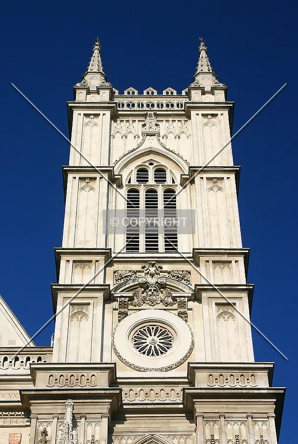 View east of the south tower