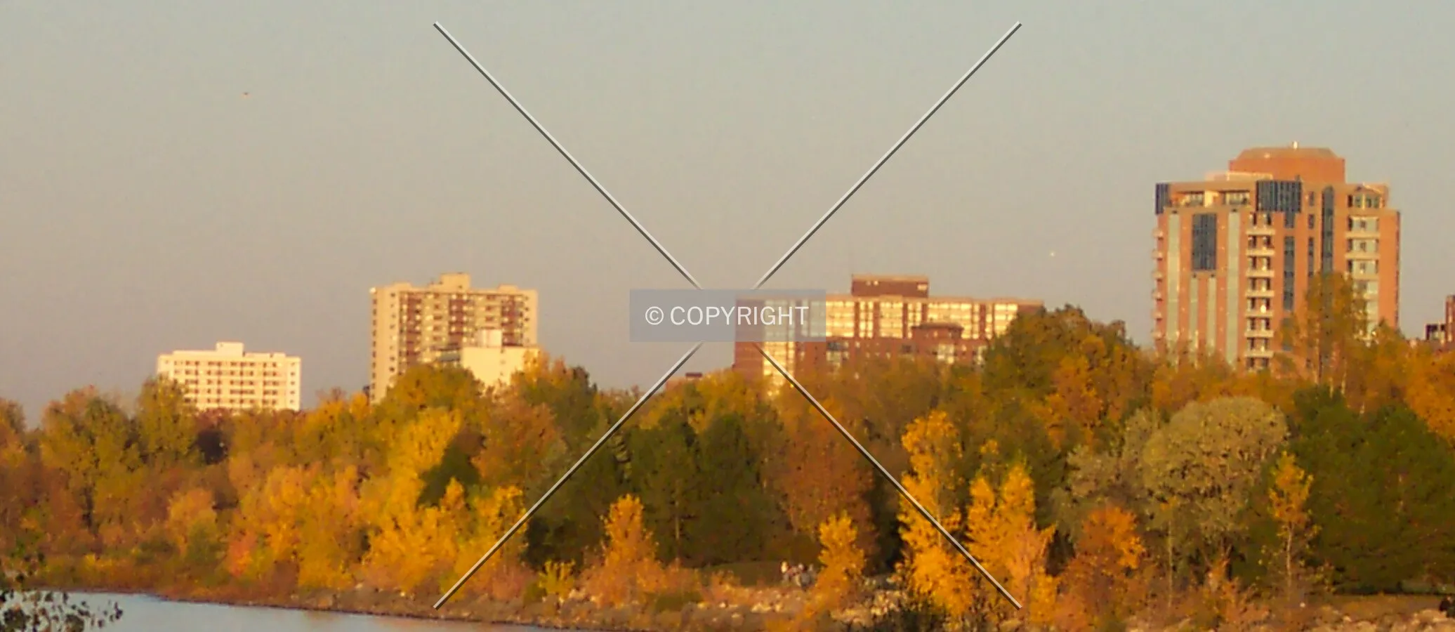 Panoramic view of Commodore's Quay and Andrew Haydon Park, as seen from the Nepan Sailing Club
