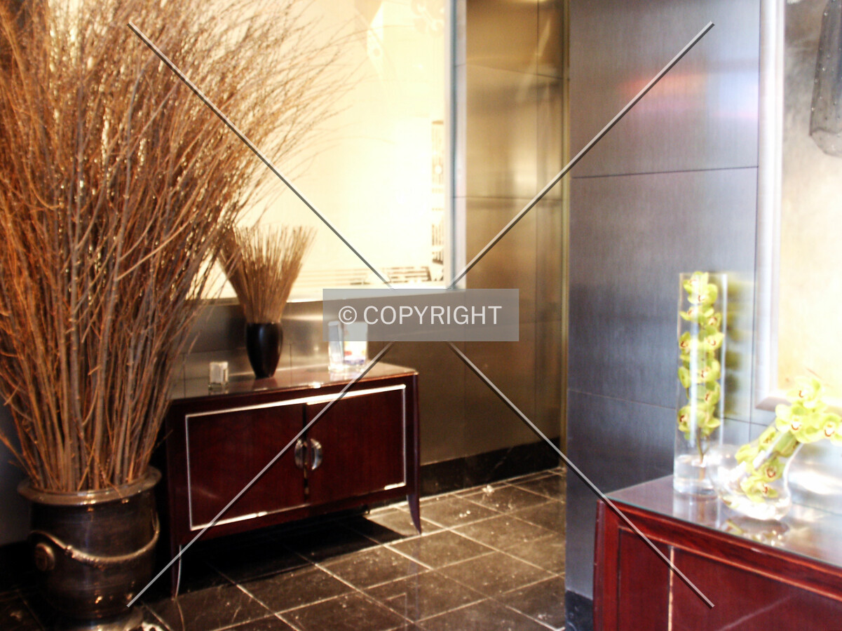 Inside the back entrance at 45th Street