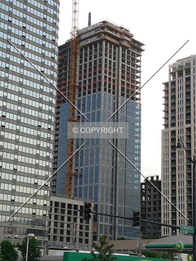 Looking southeast from the intersection of Wabash Avenue and Roosevelt Road