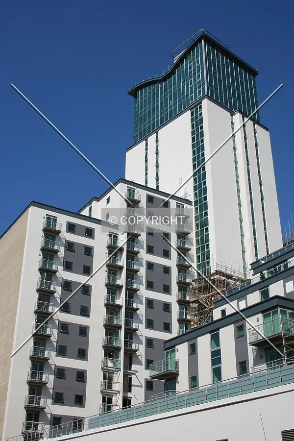 Looking up from John Bright Street