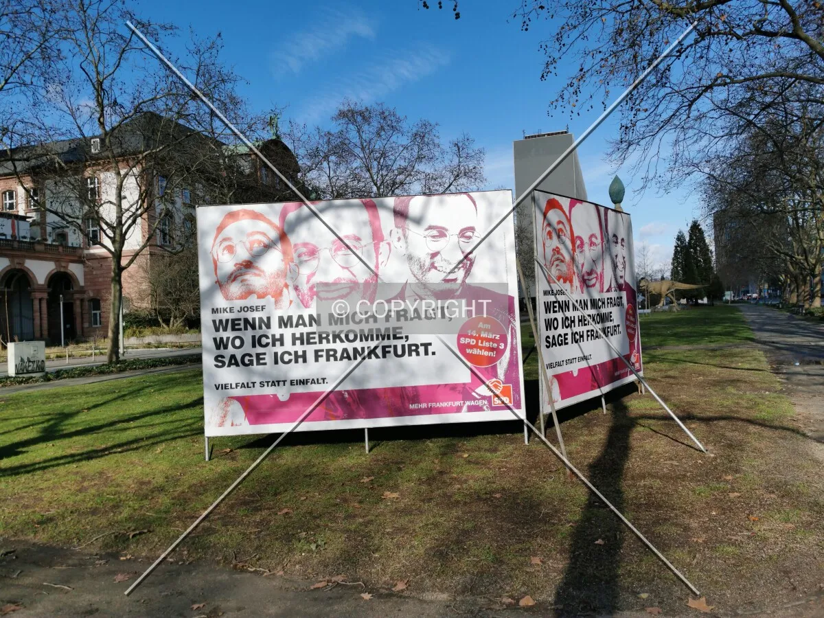 SPD election post - Frankfurt local election 2021