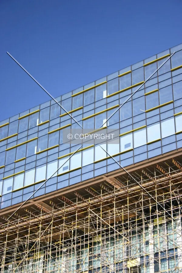 Looking up at the overhang from the junction of The Cut and Blackfriars Road