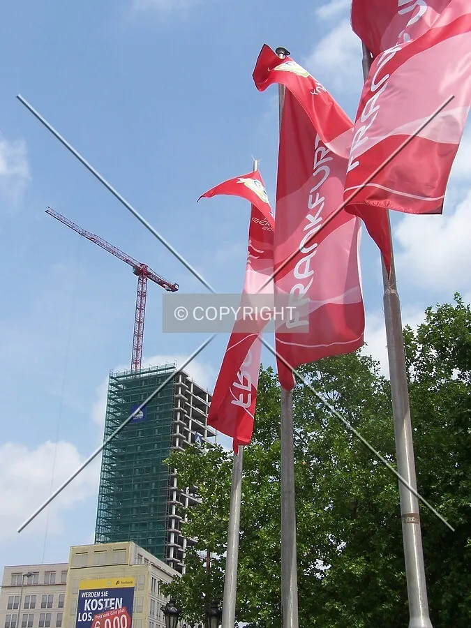 Building construction with city's flag during FIFA World Cup 2006