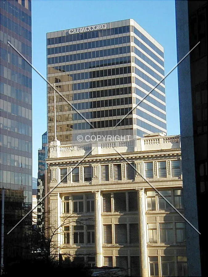 Standing behind the Hudson's Bay store