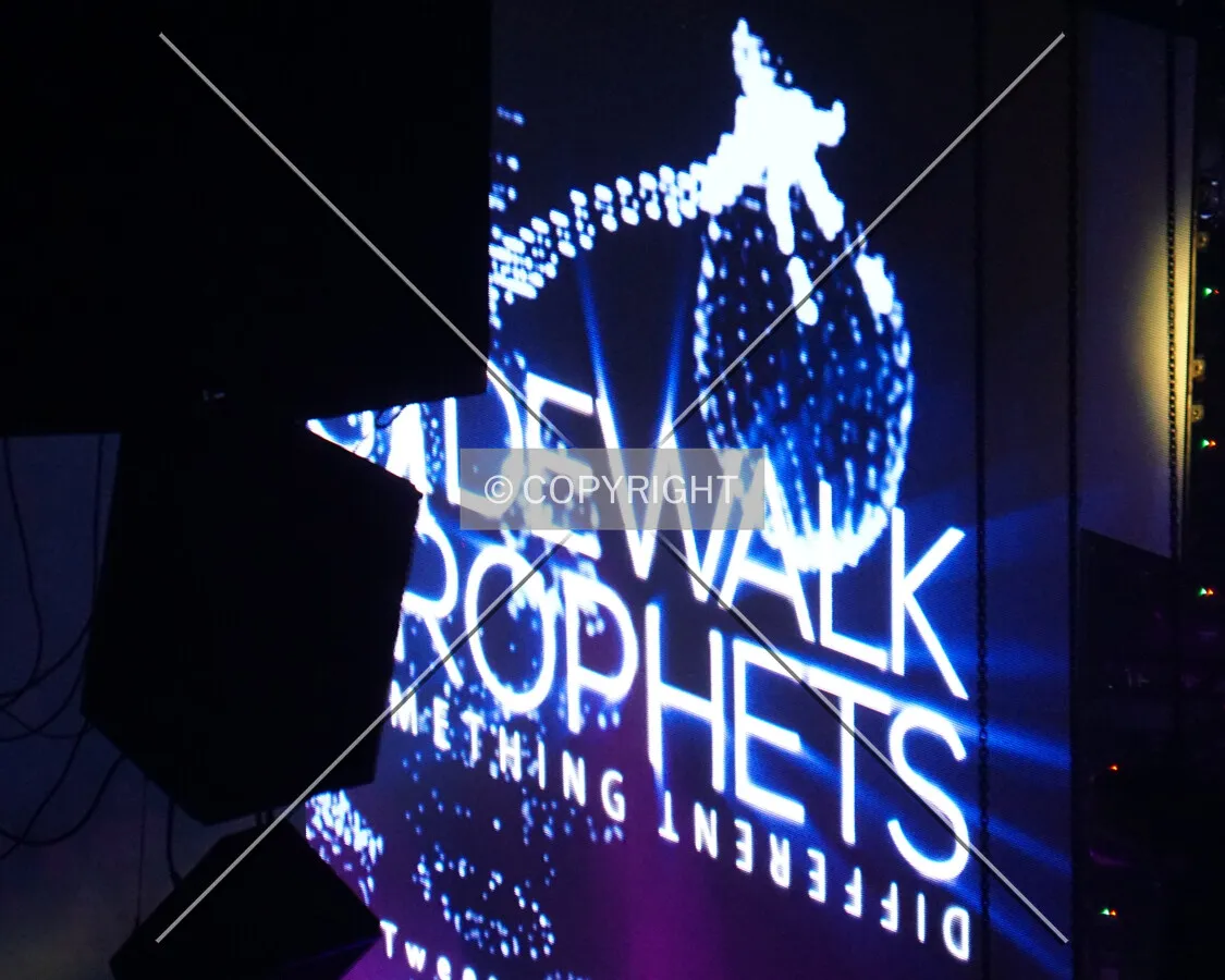 Display while Sidewalk Prophets perform during the 2016 Winter Jam concert; January 23, 2016