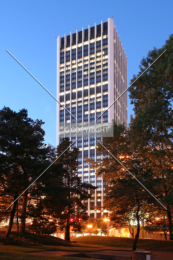 Northwestern view at night