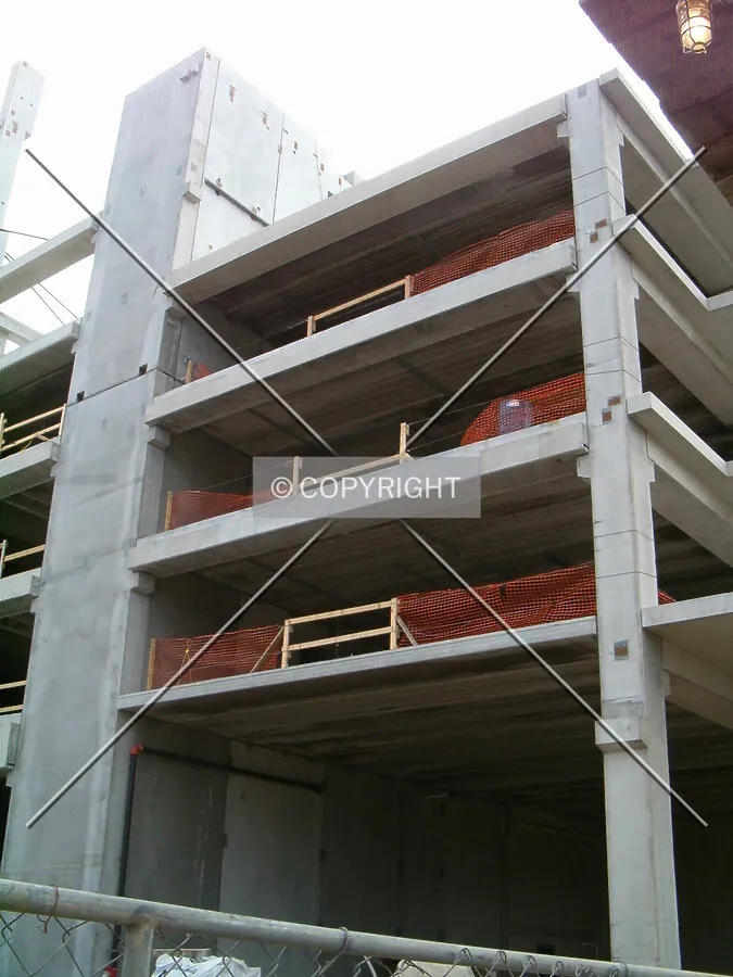 Close up of parking structure