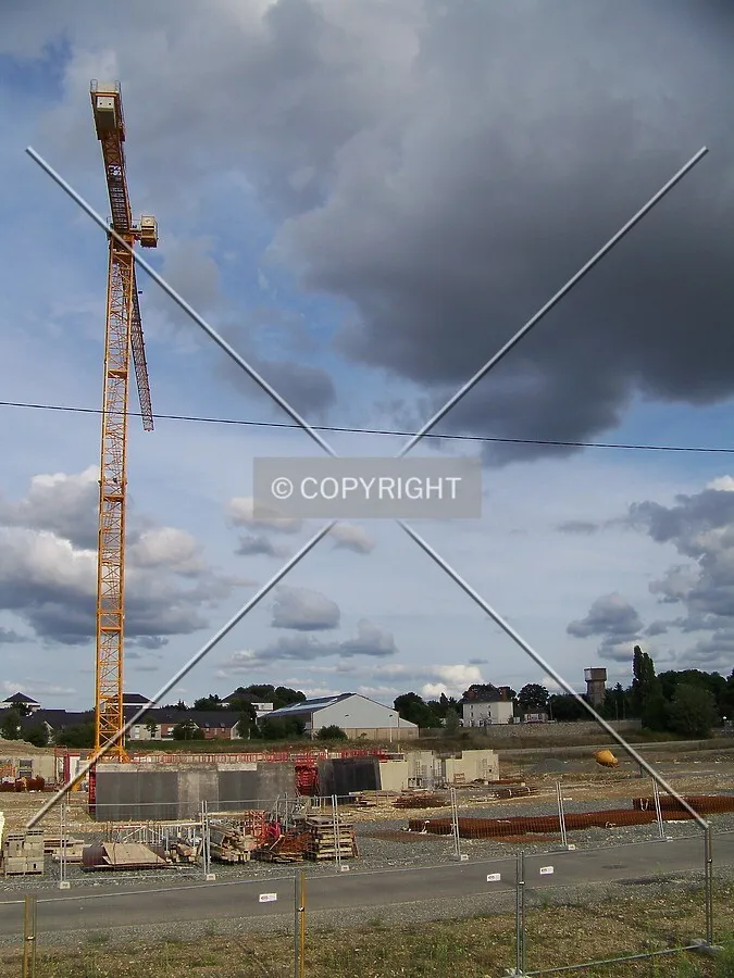 Construction site viewed from the west