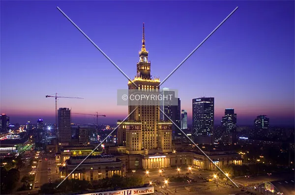 Evening view from Chmielna 35