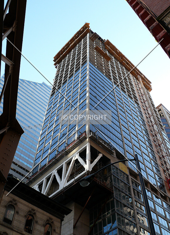 View up the northeast corner