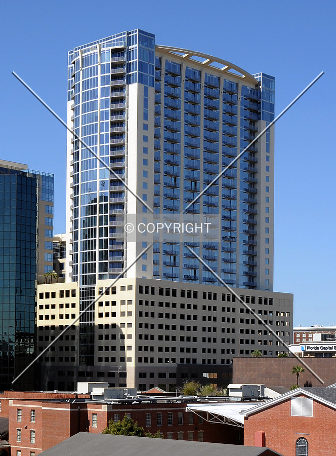 View from the southeast atop parking garage