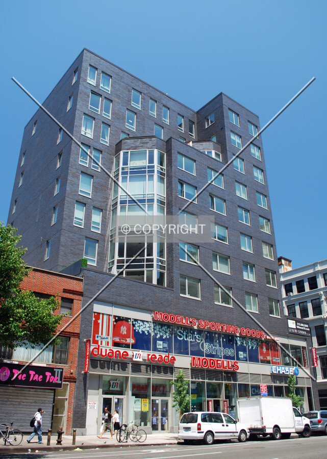 Viewed from the south along 6th Avenue