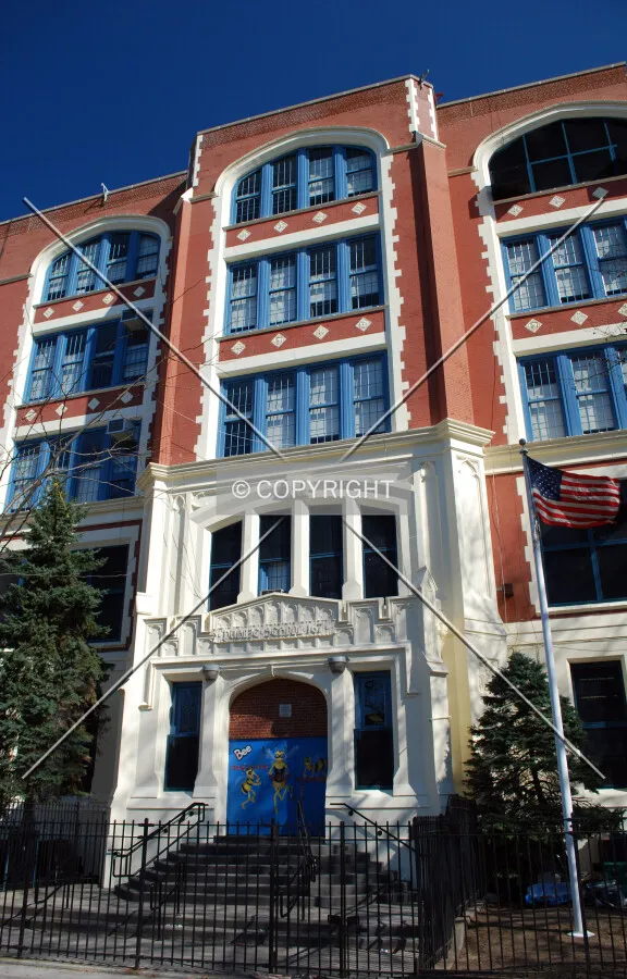 View of the entrance area on Eastern Parkway